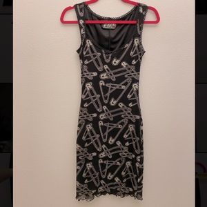 Women’s Slim Punk Black Dress by Lipservice